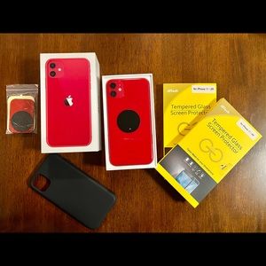 iPhone 11 128GB Red  Bundle - Perfect Condition